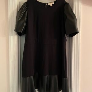 Michael Kors ponte and faux leather dress